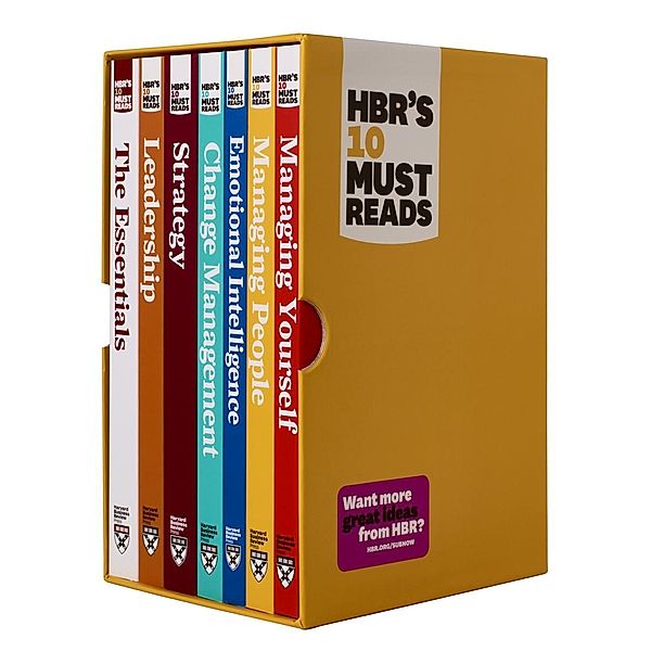 HBR's 10 Must Reads Boxed Set with Bonus Emotional Intelligence (7 Books) (HBR's 10 Must Reads) / HBR's 10 Must Reads, Harvard Business Review, Peter F. Drucker, Clayton M. Christensen, Daniel Goleman, Michael E. Porter