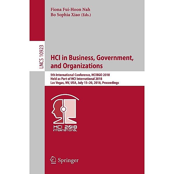 HCI in Business, Government, and Organizations / Lecture Notes in Computer Science Bd.10923