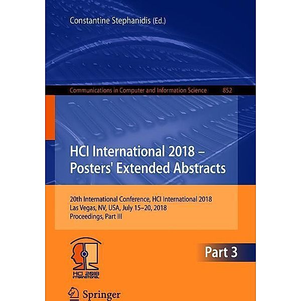 HCI International 2018 - Posters' Extended Abstracts