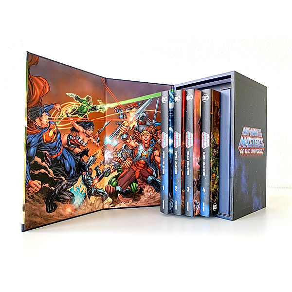 He-Man und die Masters of the Universe / He-Man und die Masters of the Universe - Deluxe Collection, 4 Teile, Keith Giffen, James Robinson, Geoff Johns, Philip S. Tan, Pop Mhan, Howard Porter, Dan Abnett, Tom Derenick, Rafael Kayanan, Rob David, Edgar Salazar, Denis Feritas, Tony Bedard, Freddie E. Williams II