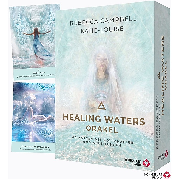 Healing Waters Orakel - 44 Karten mit Botschaften und Anleitungen, m. 1 Buch, m. 44 Beilage, 2 Teile, Rebecca Campbell
