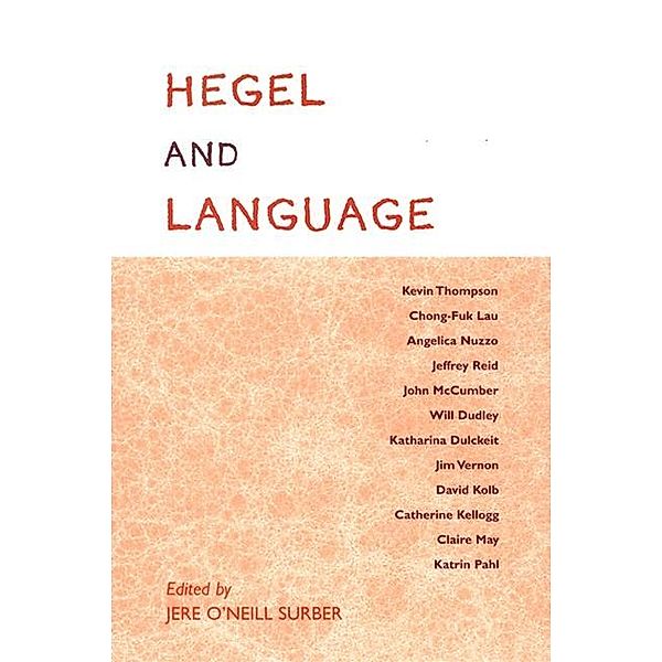 Hegel and Language / SUNY series in Hegelian Studies