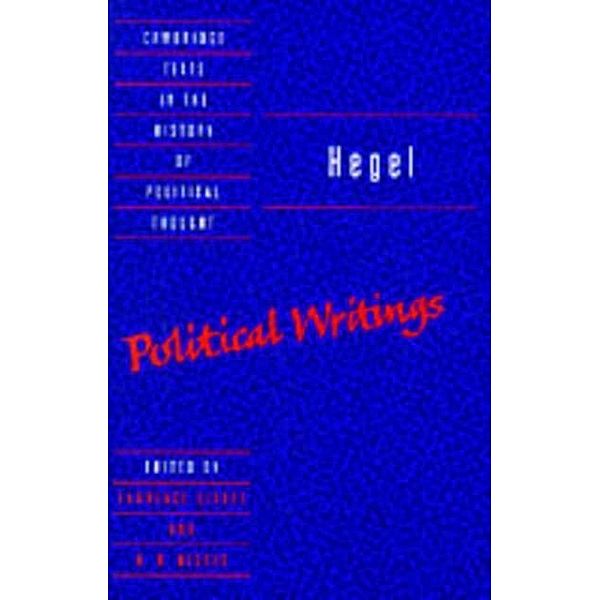Hegel: Political Writings, Georg Wilhelm Fredrich Hegel