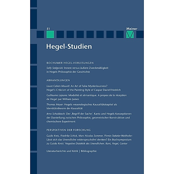 Hegel-Studien Band 51 / Hegel-Studien Bd.51