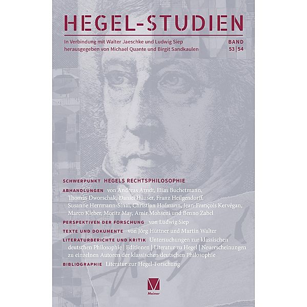 Hegel-Studien Band 53/54 / Hegel-Studien Bd.5354