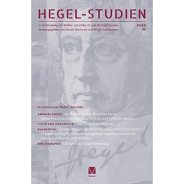 Hegel-Studien, Bd. 56 / Hegel-Studien Bd.56