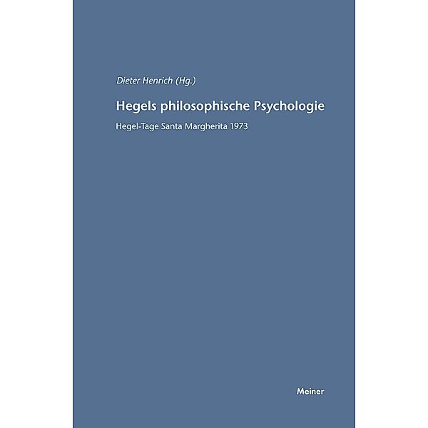 Hegels philosophische Psychologie, Dieter Henrich