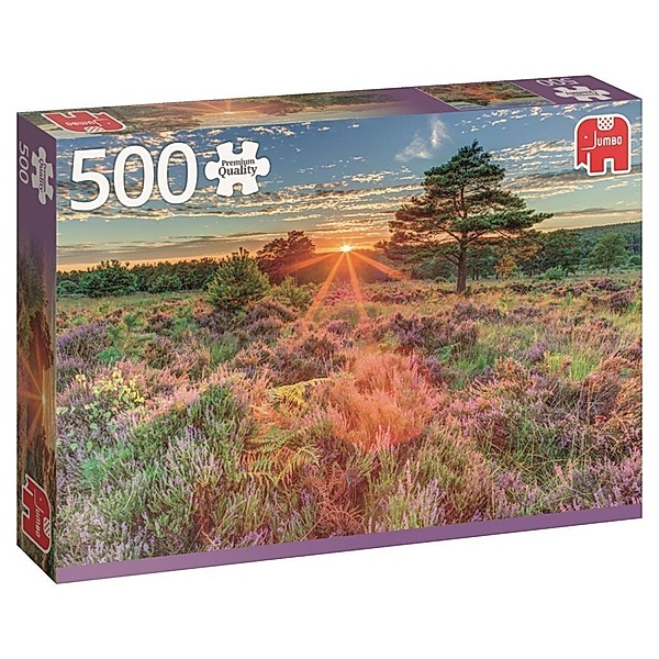 Heide-Landschaft im Sonnenuntergang - 500 Teile Puzzle
