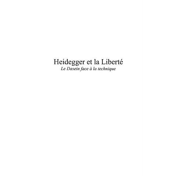 Heidegger et la liberte / Hors-collection, Andre Jean-Edouard
