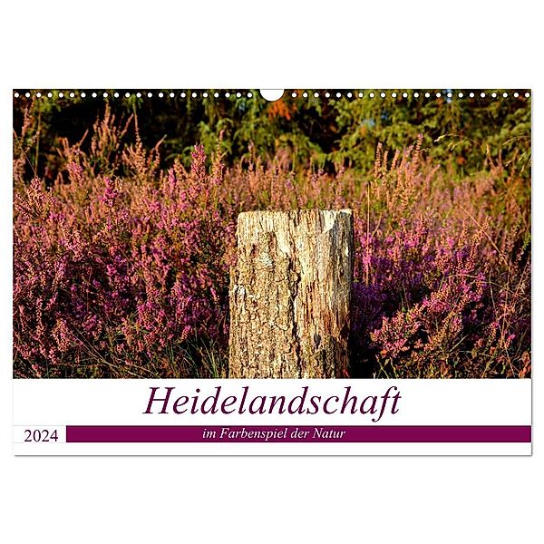 Heidelandschaft im Farbenspiel der Natur (Wandkalender 2024 DIN A3 quer), CALVENDO Monatskalender, Petra Giesecke