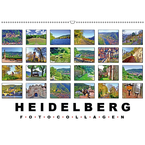 Heidelberg Fotocollagen (Wandkalender 2019 DIN A2 quer), Claus Liepke
