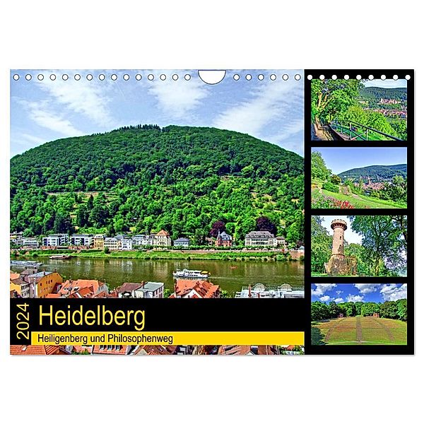 Heidelberg - Heiligenberg und Philosophenweg (Wandkalender 2024 DIN A4 quer), CALVENDO Monatskalender, Claus Liepke