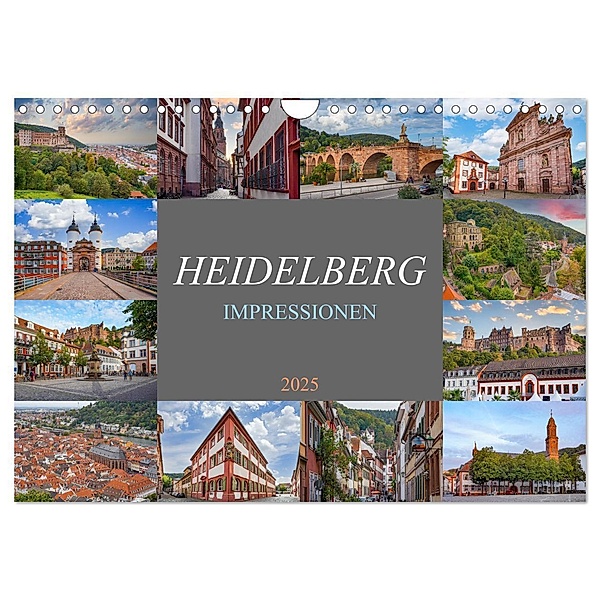 Heidelberg Impressionen (Wandkalender 2025 DIN A4 quer), CALVENDO Monatskalender, Calvendo, Dirk Meutzner