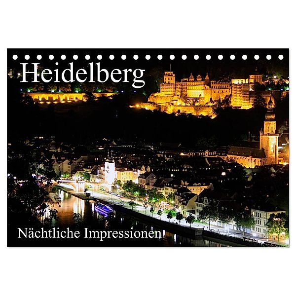 Heidelberg - Nächtliche Impressionen (Tischkalender 2024 DIN A5 quer), CALVENDO Monatskalender, Mert Serce