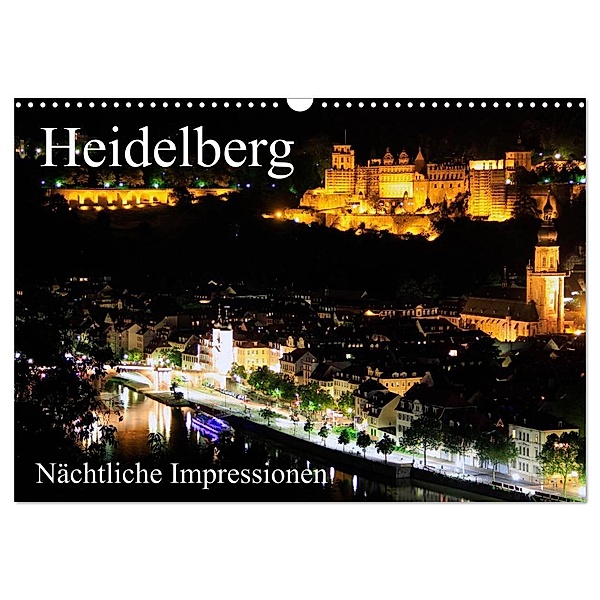 Heidelberg - Nächtliche Impressionen (Wandkalender 2024 DIN A3 quer), CALVENDO Monatskalender, Mert Serce