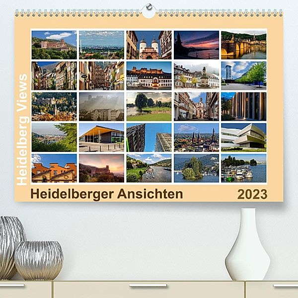 Heidelberg Views - Heidelberger Ansichten (Premium, hochwertiger DIN A2 Wandkalender 2023, Kunstdruck in Hochglanz), Thomas Seethaler Fotografie