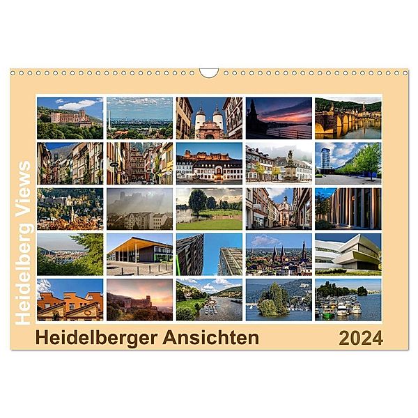 Heidelberg Views - Heidelberger Ansichten (Wandkalender 2024 DIN A3 quer), CALVENDO Monatskalender, Thomas Seethaler Fotografie