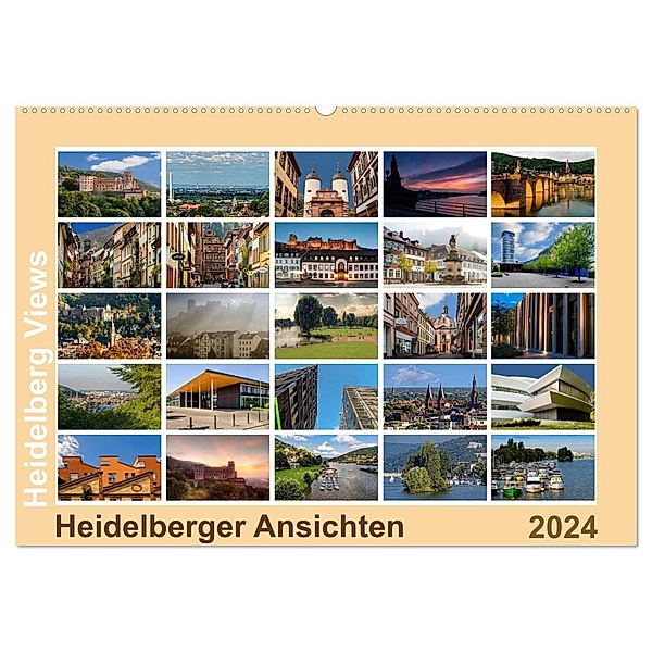 Heidelberg Views - Heidelberger Ansichten (Wandkalender 2024 DIN A2 quer), CALVENDO Monatskalender, Thomas Seethaler Fotografie