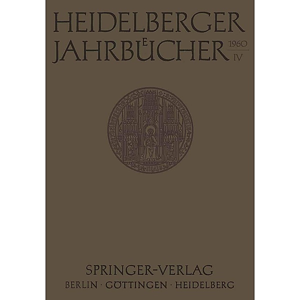 Heidelberger Jahrbücher / Heidelberger Jahrbücher Bd.4, Kenneth A. Loparo