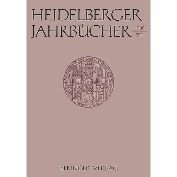 Heidelberger Jahrbücher / Heidelberger Jahrbücher Bd.40