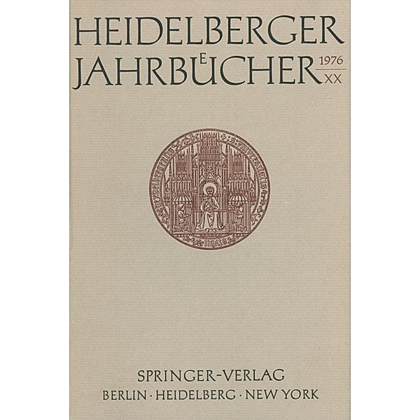 Heidelberger Jahrbücher / Heidelberger Jahrbücher Bd.20, Kenneth A. Loparo