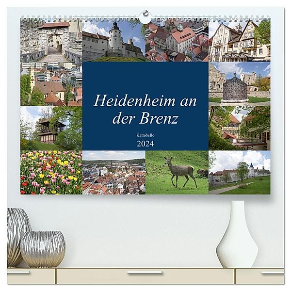 Heidenheim an der Brenz (hochwertiger Premium Wandkalender 2024 DIN A2 quer), Kunstdruck in Hochglanz, Kattobello