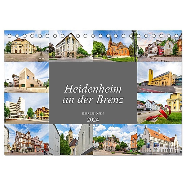 Heidenheim an der Brenz Impressionen (Tischkalender 2024 DIN A5 quer), CALVENDO Monatskalender, Dirk Meutzner