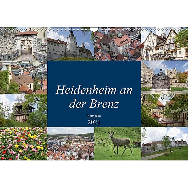 Heidenheim an der Brenz (Wandkalender 2021 DIN A3 quer), Kattobello