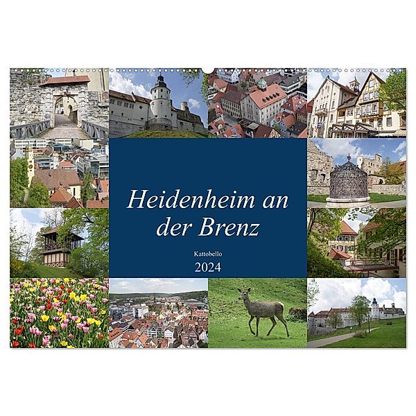 Heidenheim an der Brenz (Wandkalender 2024 DIN A2 quer), CALVENDO Monatskalender, Kattobello
