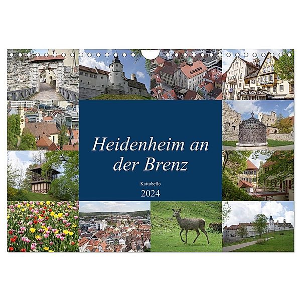 Heidenheim an der Brenz (Wandkalender 2024 DIN A4 quer), CALVENDO Monatskalender, Kattobello