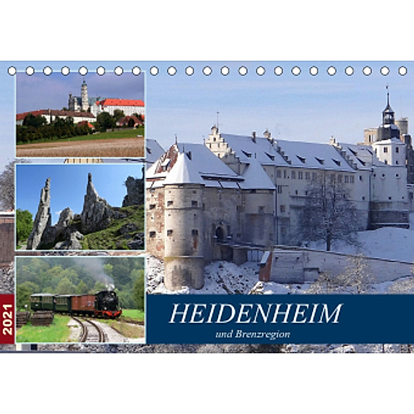 Heidenheim und Brenzregion (Tischkalender 2021 DIN A5 quer), Klaus-Peter Huschka u.a.