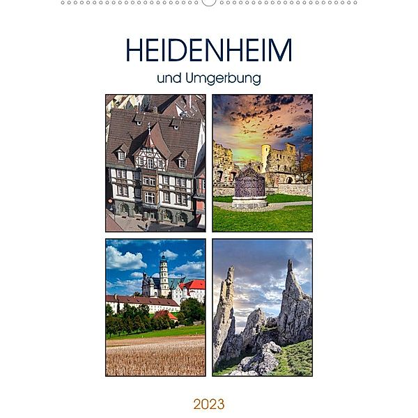 Heidenheim und Umgebung (Wandkalender 2023 DIN A2 hoch), Klaus-Peter Huschka