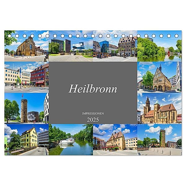 Heilbronn Impressionen (Tischkalender 2025 DIN A5 quer), CALVENDO Monatskalender, Calvendo, Dirk Meutzner