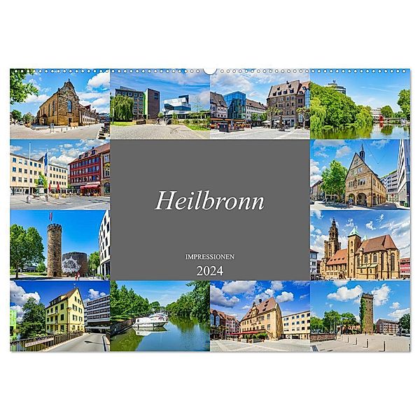 Heilbronn Impressionen (Wandkalender 2024 DIN A2 quer), CALVENDO Monatskalender, Dirk Meutzner
