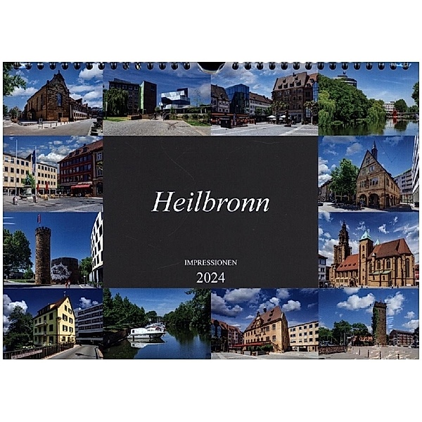 Heilbronn Impressionen (Wandkalender 2024 DIN A4 quer), CALVENDO Monatskalender, Dirk Meutzner