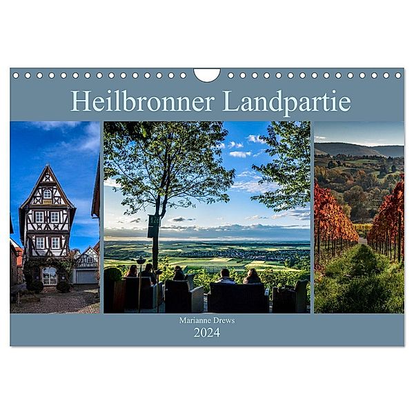 Heilbronner Landpartie (Wandkalender 2024 DIN A4 quer), CALVENDO Monatskalender, Marianne Drews