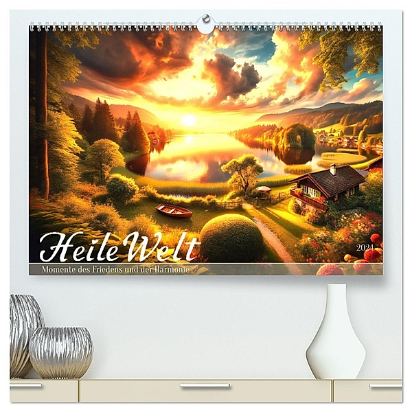 Heile Welt - Momente des Friedens und der Harmonie (hochwertiger Premium Wandkalender 2024 DIN A2 quer), Kunstdruck in Hochglanz, Calvendo, Marco Warstat