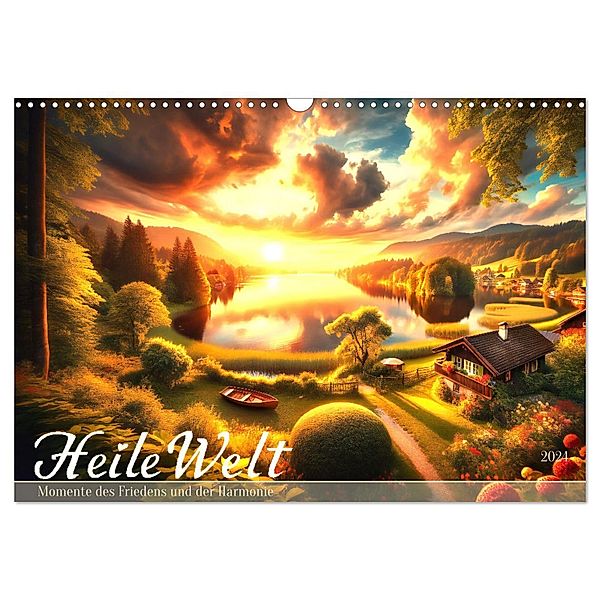 Heile Welt - Momente des Friedens und der Harmonie (Wandkalender 2024 DIN A3 quer), CALVENDO Monatskalender, Calvendo, Marco Warstat