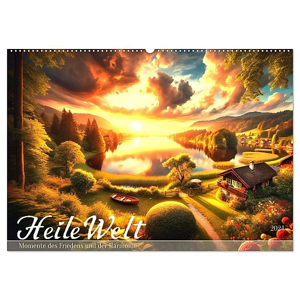 Heile Welt - Momente des Friedens und der Harmonie (Wandkalender 2024 DIN A2 quer), CALVENDO Monatskalender, Calvendo, Marco Warstat