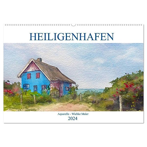 Heiligenhafen in Aquarell (Wandkalender 2024 DIN A2 quer), CALVENDO Monatskalender, Wiebke Meier