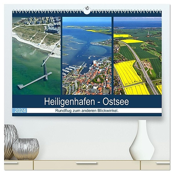 Heiligenhafen - Ostsee (hochwertiger Premium Wandkalender 2024 DIN A2 quer), Kunstdruck in Hochglanz, Rolf Braun