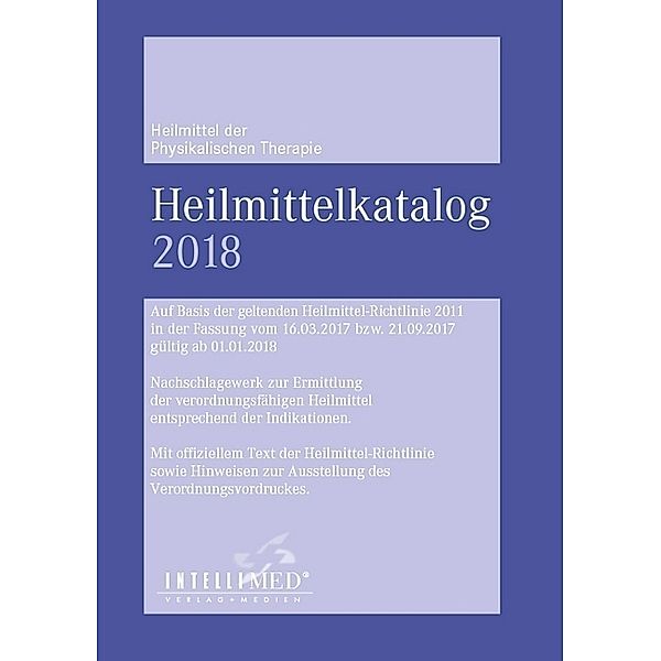 Heilmittelkatalog 2018 - Heilmittel der physikalischen Therapie