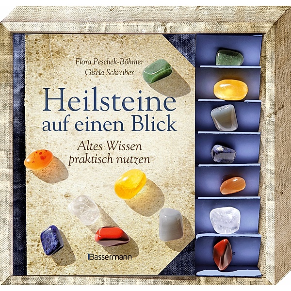Heilsteine auf einen Blick, m. 7 Steinen, Flora Peschek-Böhmer, Gisela Schreiber