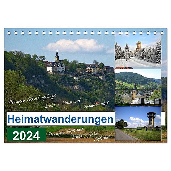 Heimatwanderungen 2024 (Tischkalender 2024 DIN A5 quer), CALVENDO Monatskalender, Gerdhold Müller