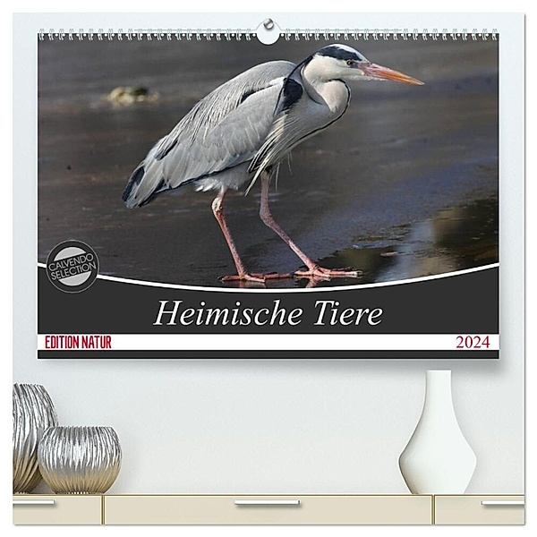Heimische Tiere (hochwertiger Premium Wandkalender 2024 DIN A2 quer), Kunstdruck in Hochglanz, Schnellewelten