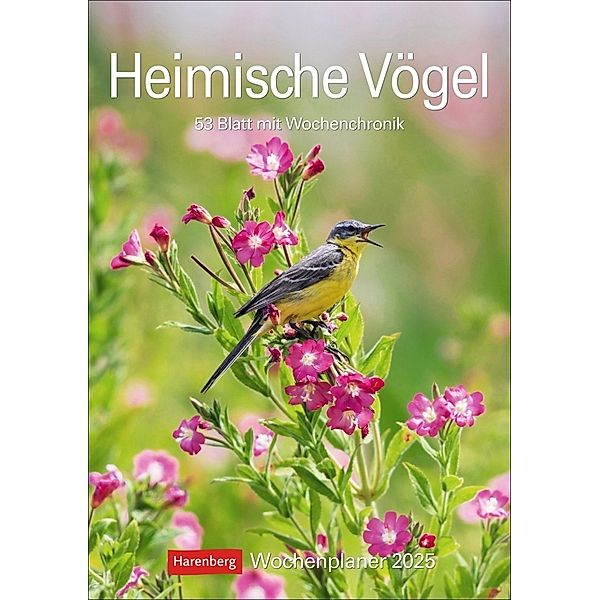 Heimische Vögel Wochenplaner 2025 - 53 Blatt mit Wochenchronik, Markus Hattstein