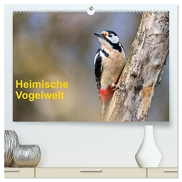 Heimische Vogelwelt (hochwertiger Premium Wandkalender 2024 DIN A2 quer), Kunstdruck in Hochglanz, Gerhard Käfer