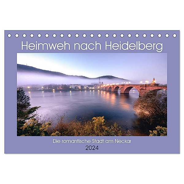 Heimweh nach Heidelberg - Die romantische Stadt am Neckar (Tischkalender 2024 DIN A5 quer), CALVENDO Monatskalender, Thorsten Assfalg