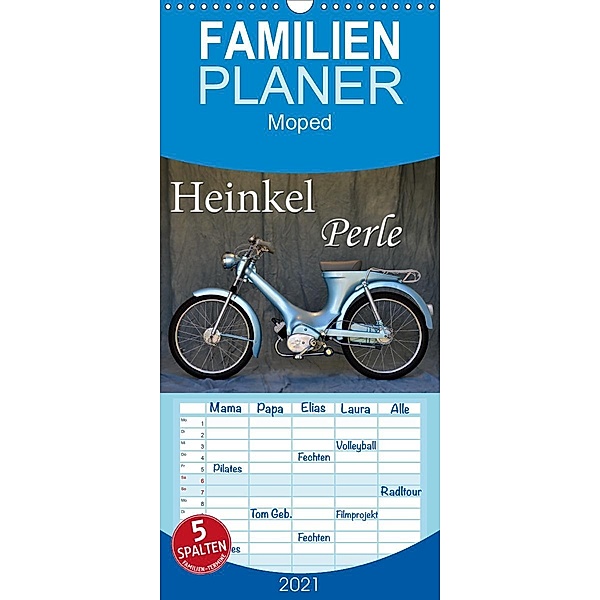 Heinkel Perle - Familienplaner hoch (Wandkalender 2021 , 21 cm x 45 cm, hoch), Ingo Laue