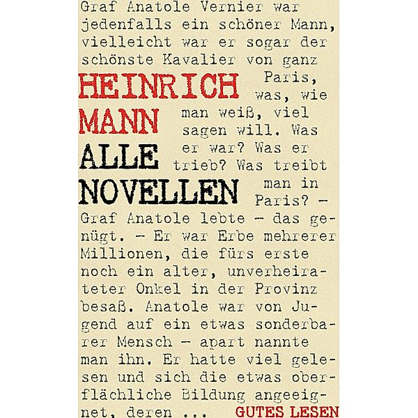 Heinrich Mann - Alle Novellen, Heinrich Mann